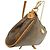 Borsa Satchel Louis Vuitton Monogram Eva Marrone - vista 15