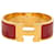 Gold Hermès Wide Enamel Clic Clac H Bracelet GM Golden  - view 1