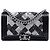 Borsa a tracolla Chanel Boy Flap Old Medium in paillettes e vernice nera Nero