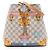 Borsa a secchiello Louis Vuitton Damier Azur Summer Trunks Neonoe Bianca Bianco