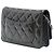 Borsa a tracolla Chanel CC Quilted Patent Wallet On Chain Grigia Grigio - vista 2
