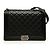 Borsa a tracolla Chanel Boy Flap Large in pelle d'agnello matelassé nera Nero