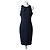 Red Valentino Schwarzes Kleid mit Rüschen Blau
