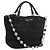 Borsa Shopper Miu Miu Matelassé in Pelle Large Nero - vista 3