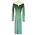 KHAITE grünes Rippstrick-Maxikleid