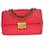 Chanel Surpique Chevron CC Flap Quilted Lambskin Medium Rosso