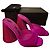 Autre Marque Pink satin and rhinestone stiletto sandals