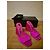 Autre Marque Pink satin and rhinestone stiletto sandals - view 2