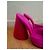 Autre Marque Pink satin and rhinestone stiletto sandals - view 5