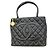 Borsa Tote Chanel in vitello grana nera Nero