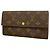 Cartera larga Louis Vuitton marrón Castaño