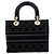 Borsa Christian Dior Cannage Lady D-Light Blu navy - vista 12
