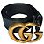 Gucci GG Marmont Gürtel aus schwarzem Leder