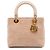 Borsa Lady Dior Medium in camoscio Cannage rosa