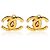 Gabrielle Chanel Vintage CC Ohrringe vergoldet