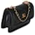 Gabrielle Borsa Extra Mini Flap in pelle d'agnello lucida matelassé nera Chanel Nero  - vista 4