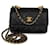Gabrielle Borsa Extra Mini Flap in pelle d'agnello lucida matelassé nera Chanel Nero  - vista 8