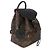 Zaino Louis Vuitton Montsouris PM NM in canvas Monogram nero Marrone - vista 4