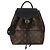 Zaino Louis Vuitton Montsouris PM NM in canvas Monogram nero Marrone - vista 8