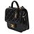 Gabrielle Borsa Chanel Black Quilted Patent School Memory Mini Top Handle Flap Bag Nero - vista 3