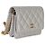 Chanel Mini Wallet On Chain aus grauem gestepptem Lammleder mit Schmucksteinen Braun - Ansicht 4