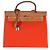 Hermès Orange Poppy Toile Vache Hunter Herbag Zip 31 PM PHW Arancione