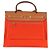 Hermès Orange Poppy Toile Vache Hunter Herbag Zip 31 PM PHW Arancione - vista 2