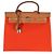 Hermès Orange Poppy Toile Vache Hunter Herbag Zip 31 PM PHW Arancione - vista 8