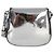 Mini borsa a patta Cleo Prada in argento spazzolato - vista 2