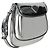 Mini borsa a patta Cleo Prada in argento spazzolato - vista 4