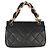 Gabrielle Borsa Chanel Small Chain Is More Flap Bag in pelle d'agnello matelassé nera Nero - vista 2