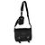 Bolsa Messenger Prada em Tessuto Saffiano preta com fivela dupla Preto - vista 5