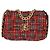 Chanel 19 Flap Bag Medium aus gestepptem Tweed in Rot-Schwarz-Multicolor - Ansicht 7