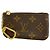 Louis Vuitton Monogram Pochette Clé Coin Case Castaño
