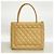 Borsa Tote Chanel in vitello martellato beige - vista 9