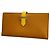 Hermès Cartera larga Hermes Bearn Tadelakt Caramelo
