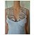 Herve Leger weißes Bandage-Kleid mit metallischen Details Silber - Ansicht 2