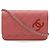 Chanel Simply CC gesteppte Leder-Chain-Wallet Schultertasche Pink Rot