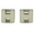 Hermès Orecchini Hermes Caged d'H H Cube Bianco  - vista 1