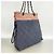 Borsa Tote Chanel in tela blu navy - vista 2