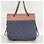 Borsa Tote Chanel in tela blu navy - vista 9