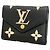Cartera Tri-fold Louis Vuitton Negro Crudo