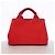 Borsa Tote Prada Canapa Canvas Rosso - vista 10