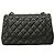Borsa a tracolla Chanel in pelle d'agnello nera Nero - vista 11