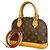 Borsa a mano Louis Vuitton Alma BB Monogram Marrone