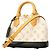 Louis Vuitton Alma BB Monogram Dune Handtasche Schwarz Weiß