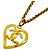 Collana Chanel placcata in oro con motivo a cuore D'oro