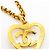 Collana Chanel placcata in oro con motivo a cuore D'oro - vista 5