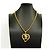 Collana Chanel placcata in oro con motivo a cuore D'oro - vista 6