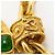 Collana Chanel placcata oro con pietre colorate Rosso D'oro Verde - vista 8